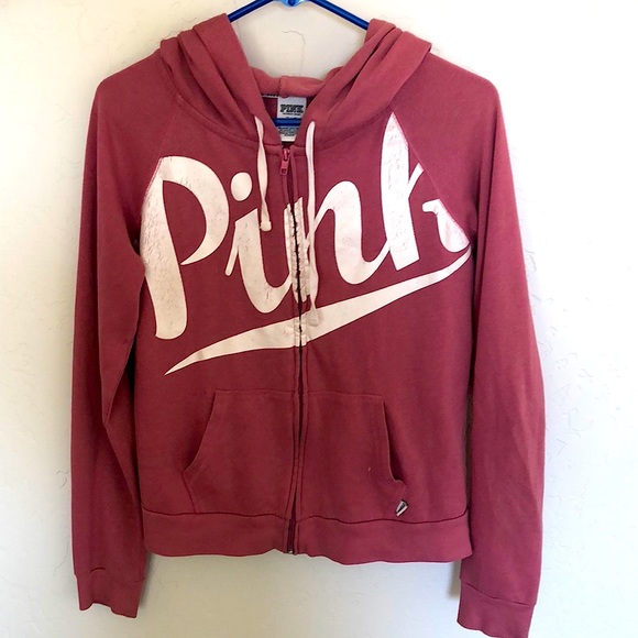 PINK Victoria's Secret Tops - Size Medium, PINK zip-up hoodie